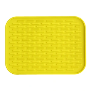 Heat Resistant Silicone Pot Holder, Kitchen Anti-skid Waterproof Table Mat, Glass Cup Plate Draining Tray