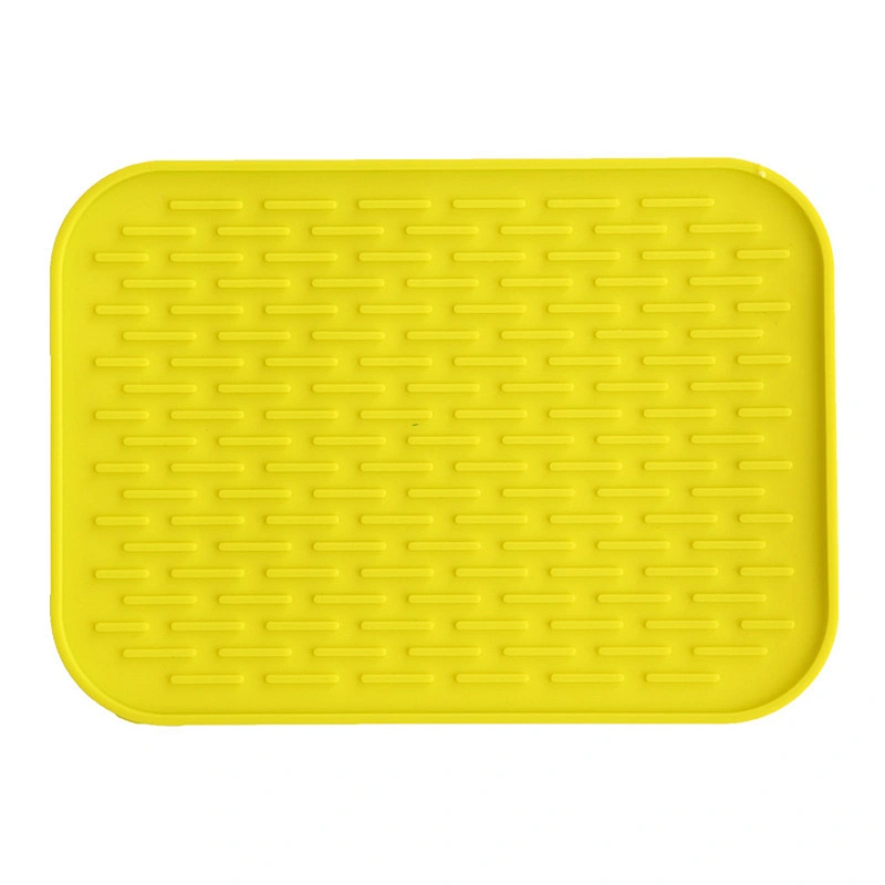 Heat Resistant Silicone Pot Holder, Kitchen Anti-skid Waterproof Table Mat, Glass Cup Plate Draining Tray