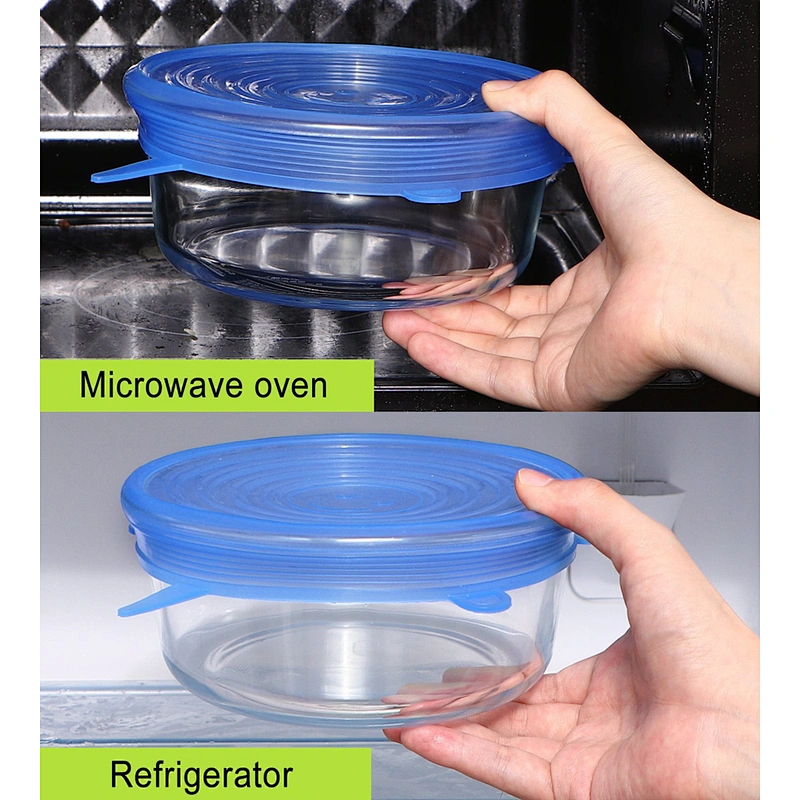 Hot selling 6pcs Silicone Food Wraps Seal Cover for Outdoors Elastic Food Covers