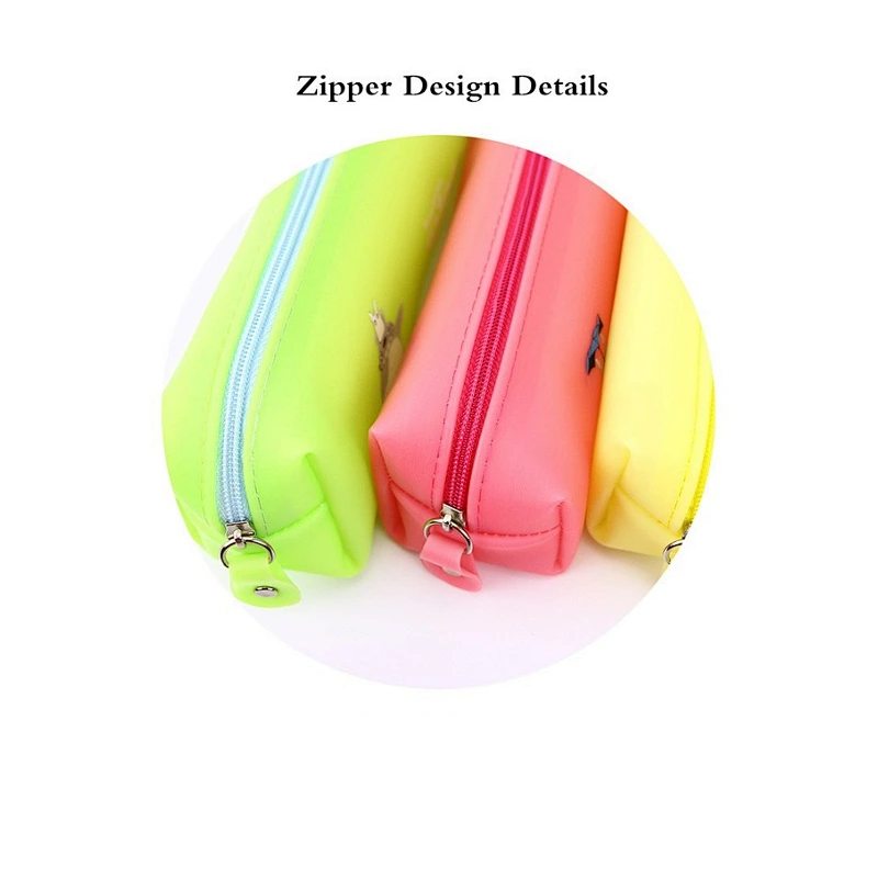 Soft Cute Silicone Printing Customized Pencil Case for Students Factory Supply Directory