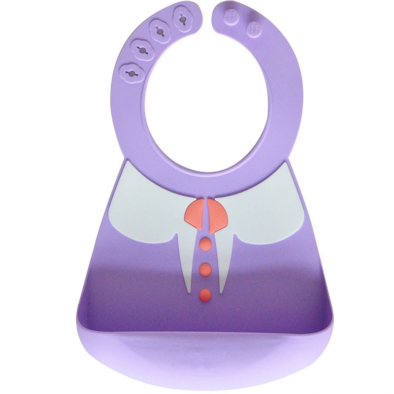 30 X21 cm Waterproof Silicone Feeding Scarf Tuxedo Baby Bib
