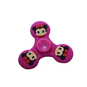 Little Finger Silicone Finger Spinner Tri Fidget Hand Spinner Adult Kids EDC Desk Focus Toy