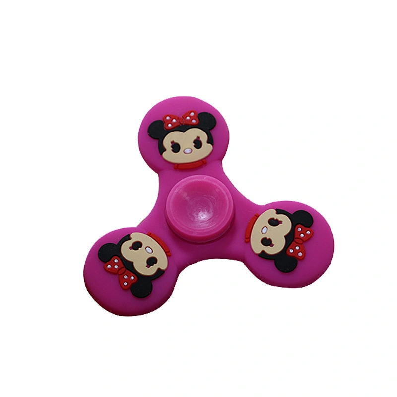 Little Finger Silicone Finger Spinner Tri Fidget Hand Spinner Adult Kids EDC Desk Focus Toy