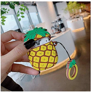 Pineapple Silicone Earbud Case  Cute Case Cover for Airpods