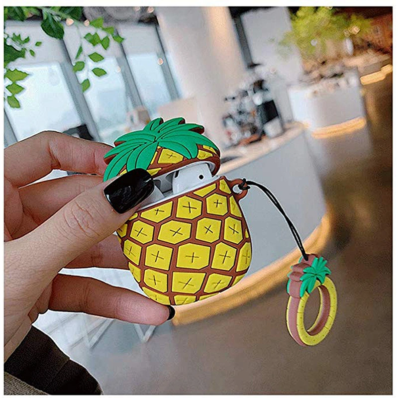 Pineapple Silicone Earbud Case  Cute Case Cover for Airpods