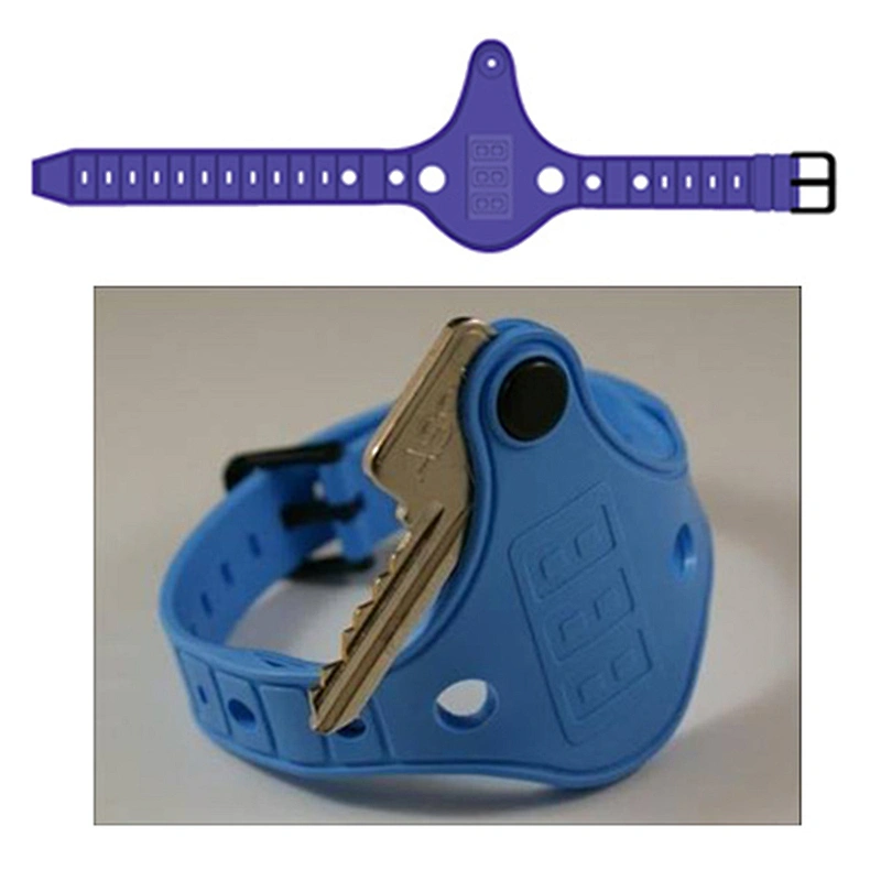 Factory wholesale fashion silicone bracelet for key