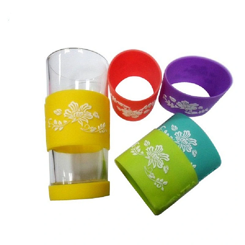 Factory wholesale reusable coffee cup sleeve food-grade silicone cup sleeve