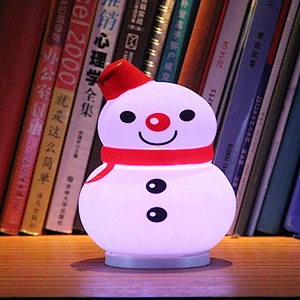 Christmas Snowman Rechargeable LED Silicone Multi Color Lamp Decoration Lighting