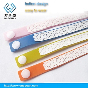 Hot sale cheap price new style mosquito repellent silicone slap bracelet