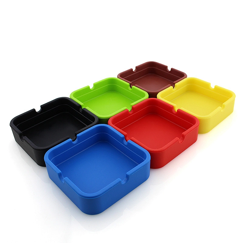 Custom Logo Silicone Ashtray with  4 Cigars and Cigarettes Dual-use  Ashtray