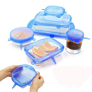 Hot selling 6pcs Silicone Food Wraps Seal Cover for Outdoors Elastic Food Covers