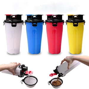 High Quality Wholesale Dual Shaker Threat Gym Shaker Fitness Bottle Protein Mixer Water Cup