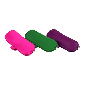 Washable Durable Silicone Glasses Bag Silicone Pencil Box For Travel