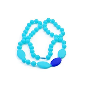 Teething Necklace for Mom to Wear and Unisex Teething Necklace ,100% Food Grade Silicone Teething Beads