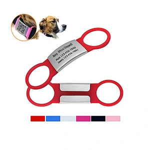 Custom Personalized Silicone Dog tag Stainless Steel QR Code Pet Tag
