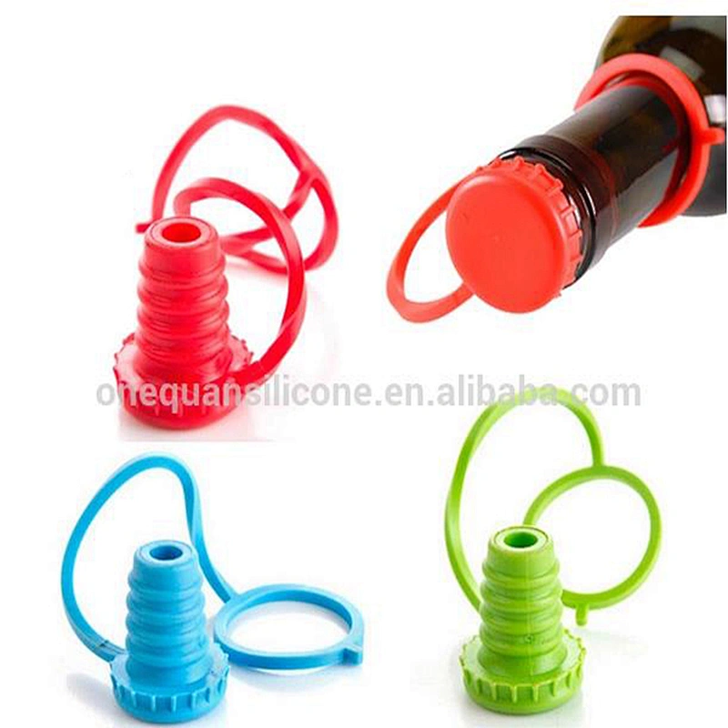 Factory custom silicone wine cork bottle stopper bar accessories win stopper