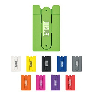 creative customized silicone card holder for mobile phone with 3m sticker