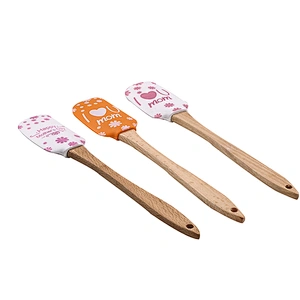 Kitchen Baking Products DIY Funny Cake Scraper with wooden handle