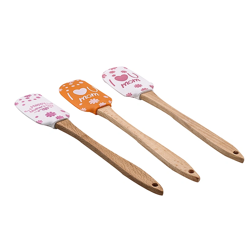 Kitchen Baking Products DIY Funny Cake Scraper with wooden handle