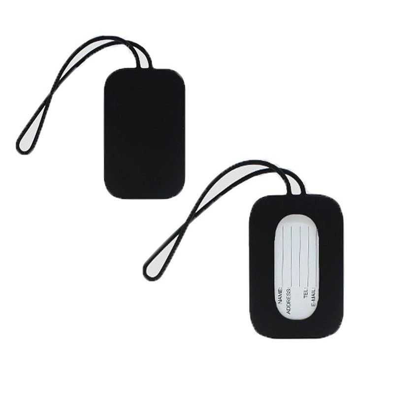 2020 Custom Blank Rubber Luggage Tag Holder with name ID Card