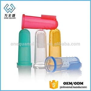 FDA 100% silicone baby finger toothbrush