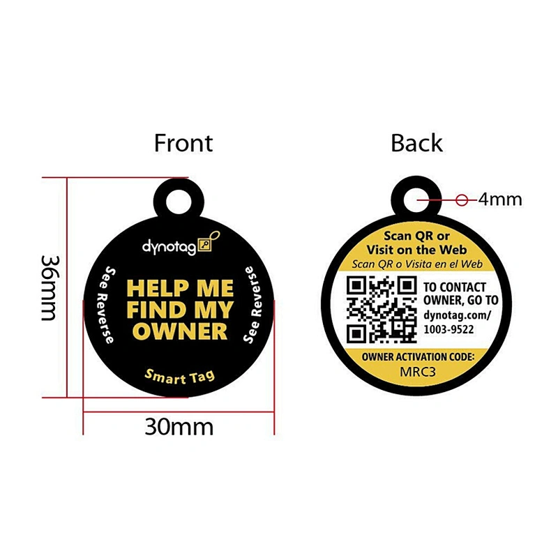 Unique Dog id tags with long chain/custom dog tag