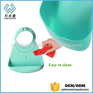New Design Waterproof Silicone Floral Baby Bib