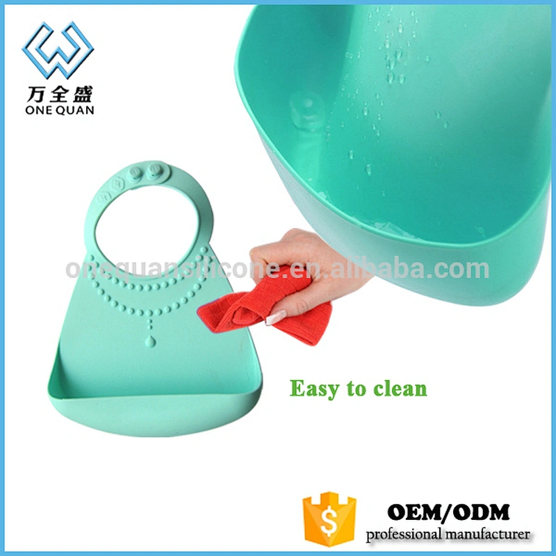 New Design Waterproof Silicone Floral Baby Bib
