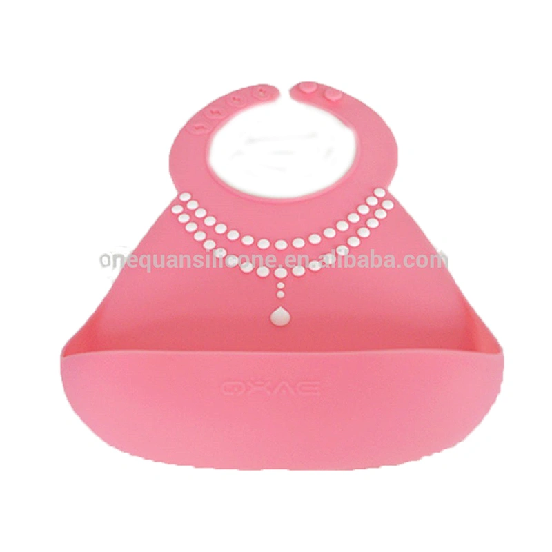 Waterproof Custom High Quality Waterproof Silicone Bib With Pocket