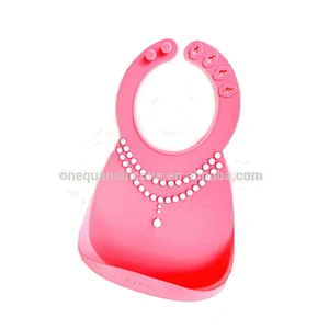 Waterproof Custom High Quality Waterproof Silicone Bib With Pocket