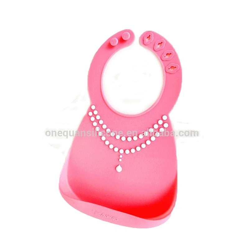 Waterproof Custom High Quality Waterproof Silicone Bib With Pocket