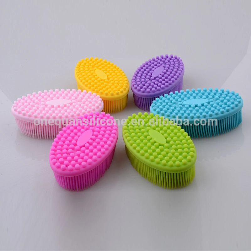 Baby Shampoo Silicone Massage Brush Bath Scalp