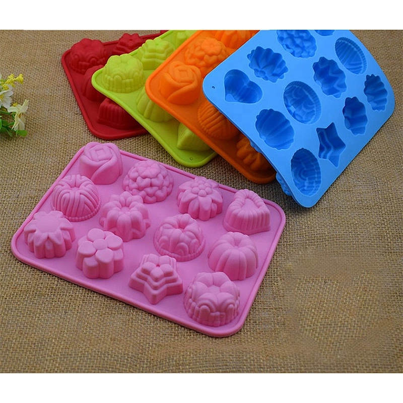 Flower Shaped Silicone Mold For Making Ice Cream Jelly Pudding Dessert