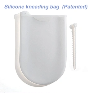 Kneading Dough Bag Baking Accessories Cooking Pastry Soft Silicone Kneading Dough Flour-mixing Bag Kitchen Baking Tool - White