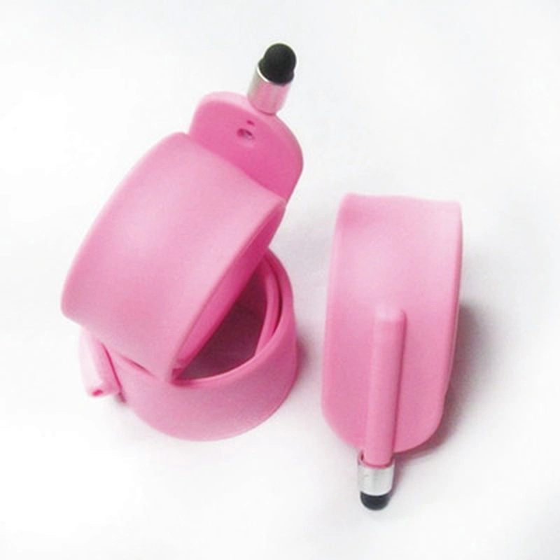 Silicone stylus pen silicone slap bracelet for capacitive screen
