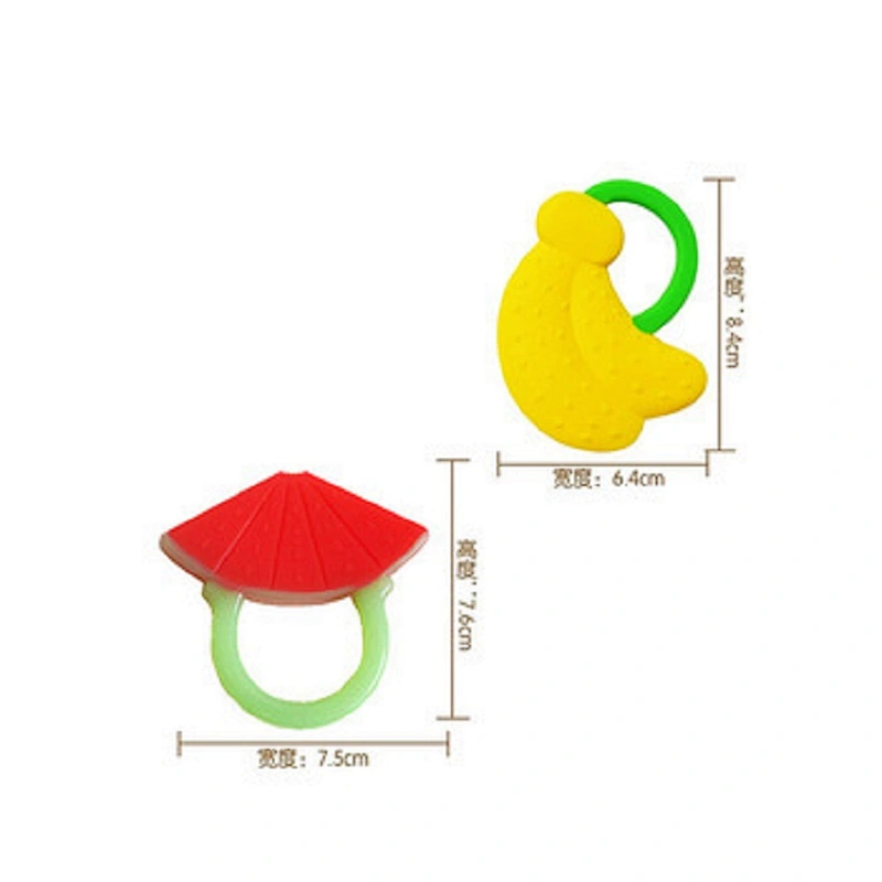 OEM rainbow silicone beads baby toy teether