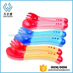 Heat Sensitive Silicone Custom Baby Safety Creative Spoon Ice-Cream Cups With Spoon For Baby