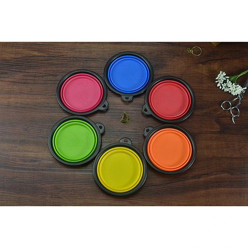 2019 high quality Animal food storage new silicone foldable pet bowl