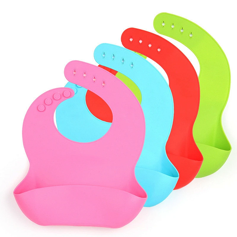 Factory Price Food Grade Foldable Silicone baby bib set Waterproof