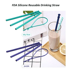 Cups Silicone Reusable Collapsible Straw, Customized Folding Straw, Reusable Foldable Straws Eco