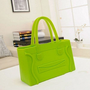 fashionable smile face ladies silicone shoulder bag