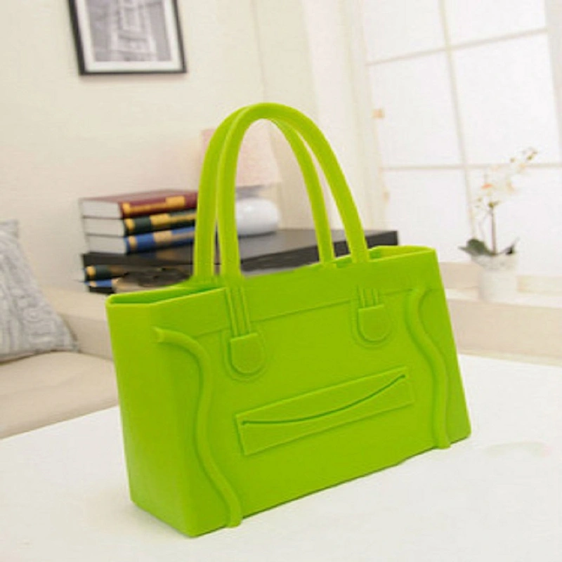 fashionable smile face ladies silicone shoulder bag