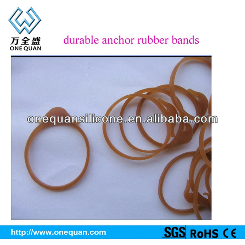 cheap durable anchor shape brown rubber band