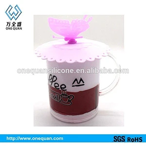 professional factory silicone cup cover, plastic cup with cover