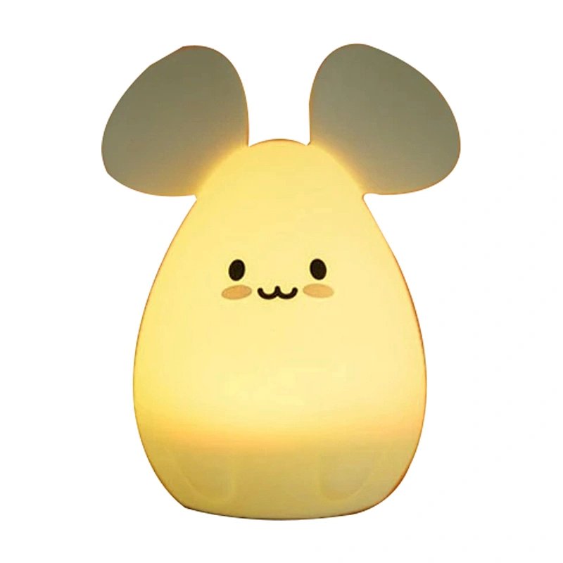 Cute animal shape silicone led night light for Christmas gift