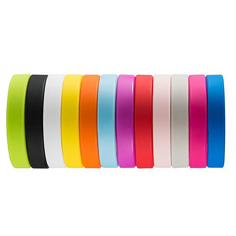 Wholesale Custom Logo Silicone Wristband Rubber Blank Bracelet
