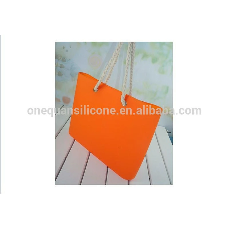 2019 factory wholesale best promotional class bags for women waterproof silicon beach bag with rope handle
