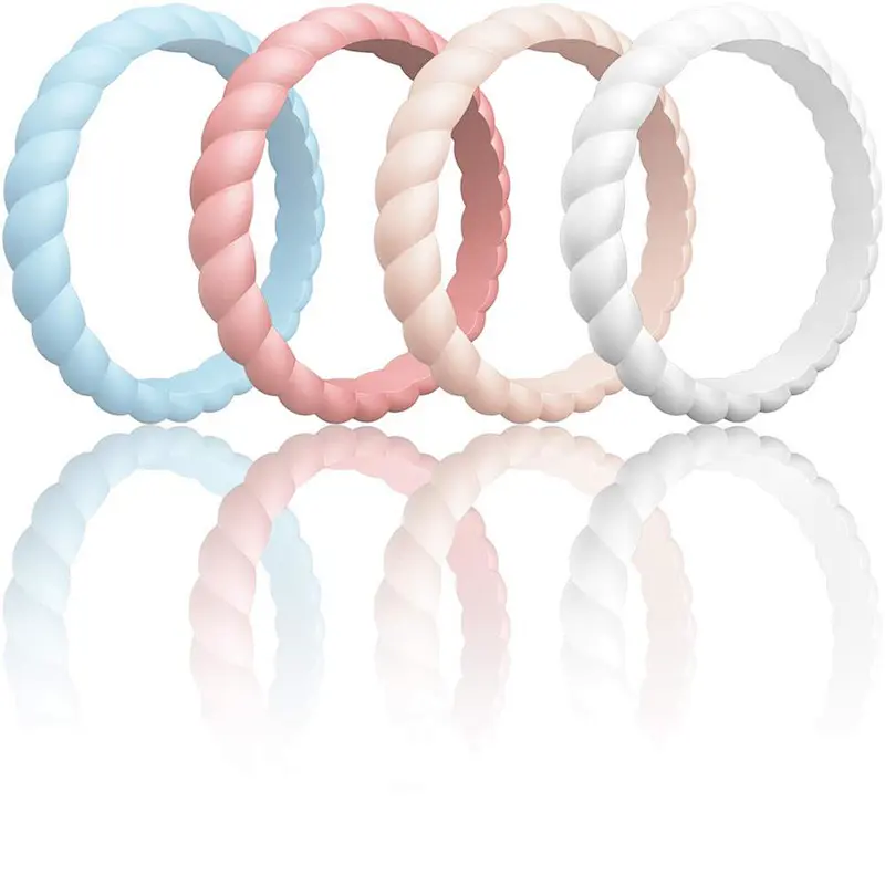 Men's Silicone Rubber Wedding Ring for Women's wedding non-toxic, skin safe