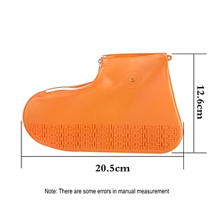 Reusable Silicone Waterproof Shoe Covers, Silicone Shoe Covers with Zipper No-Slip Silicone Rubber Shoe Protectors