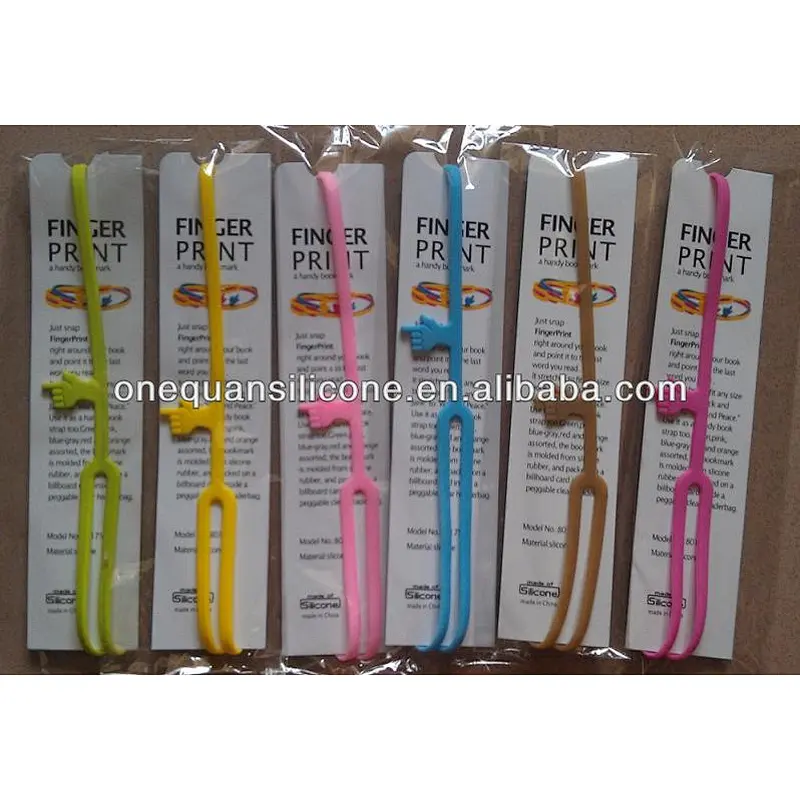 custom silicone rubber bookmark,silicone pointing finger bookmark